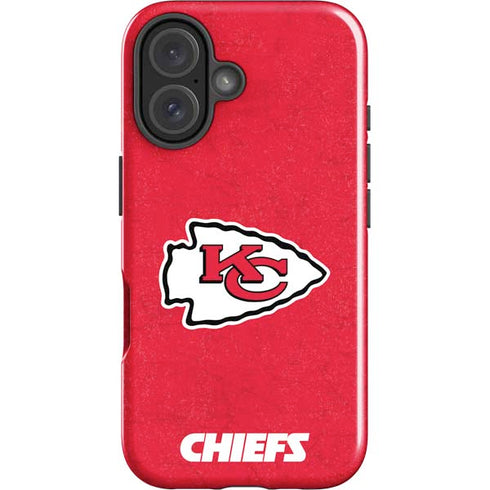 NFL Kansas City Chiefs Distressed iPhone 16 Plus Impact Case